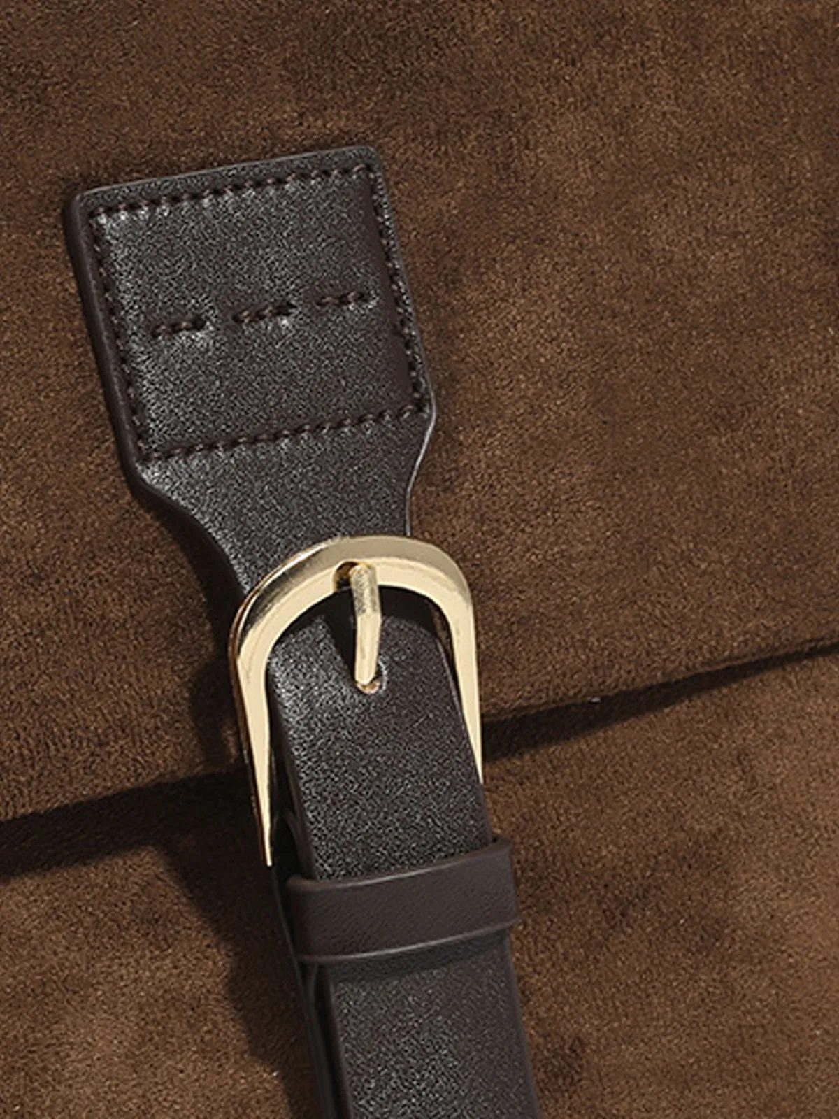 Vintage Buckle Flap Shoulder Bag sold by COMMENSE product image thumbnail 5