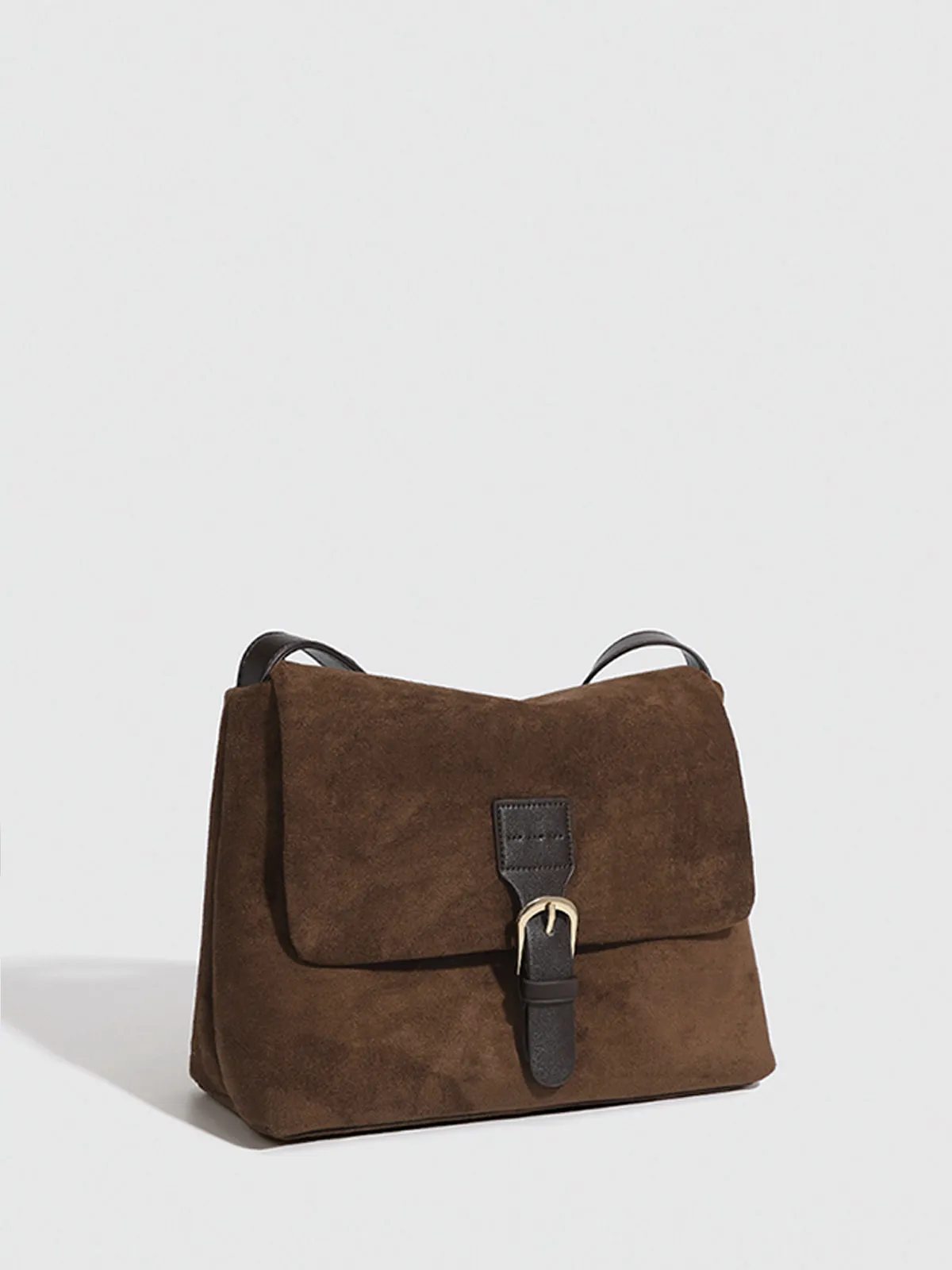 Vintage Buckle Flap Shoulder Bag sold by COMMENSE product image thumbnail 3