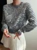 Round Neck Sequins Sweater sold by COMMENSE