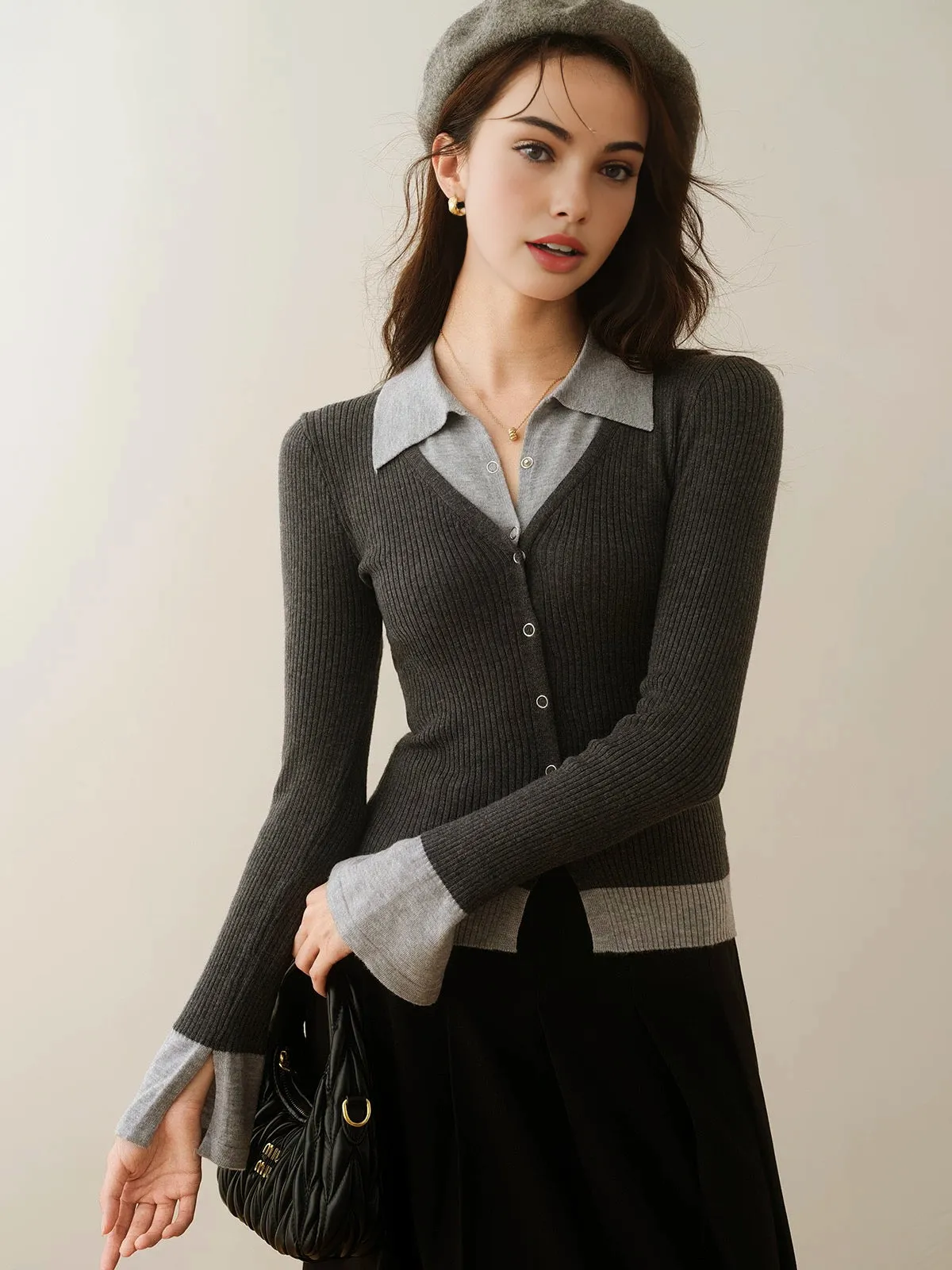 2 in 1 Color Block Knit Top sold by COMMENSE product image thumbnail 4