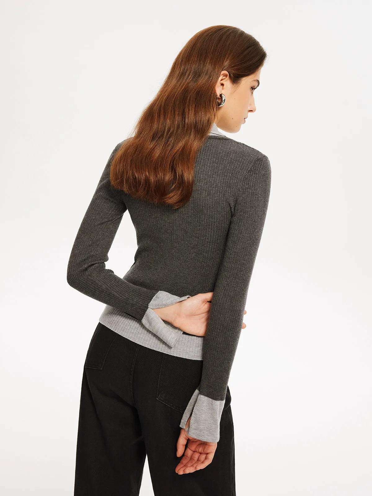 2 in 1 Color Block Knit Top sold by COMMENSE product image thumbnail 2