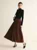 Pleated Jersey Midi Skirt sold by COMMENSE