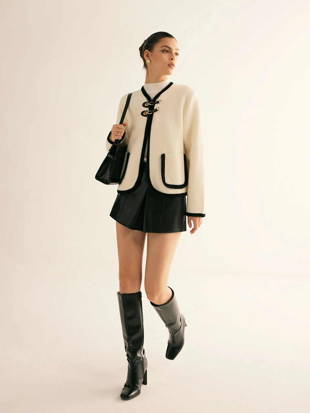 Contrast Binding Tweed Jacket sold by COMMENSE product image thumbnail 5