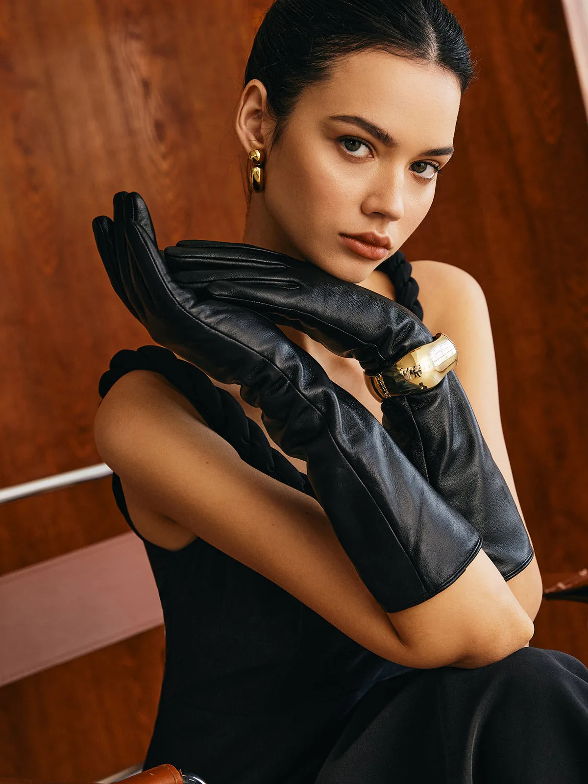 Sheepskin Fleece Lined Long Gloves sold by COMMENSE