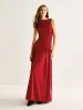 Sleeve Pleated Maxi Slim Dress sold by COMMENSE