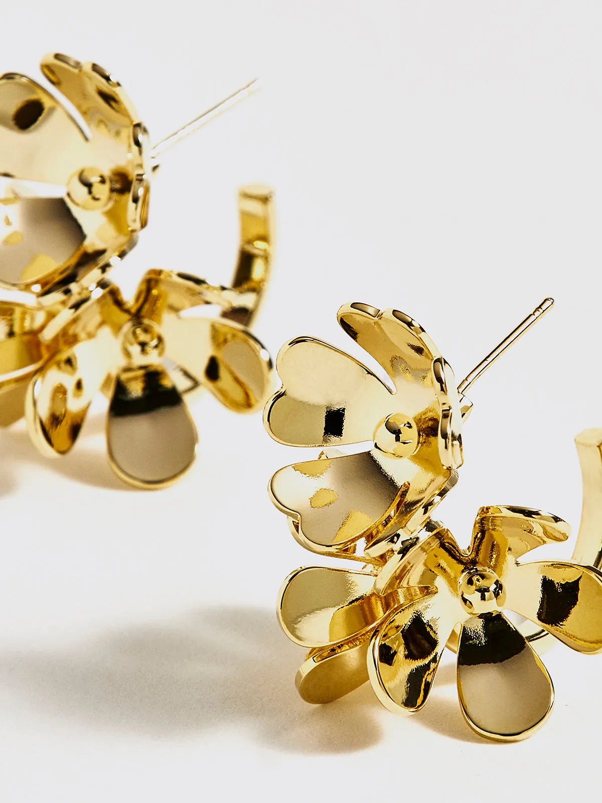 Retro Metal Flower Stud Earrings sold by COMMENSE product image thumbnail 2