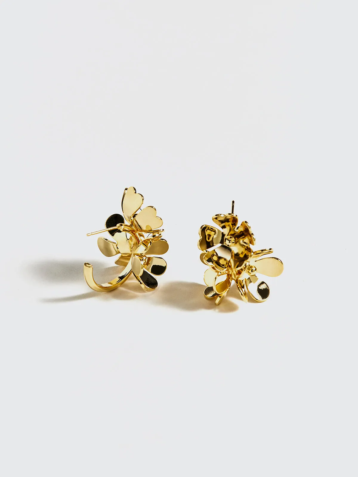 Retro Metal Flower Stud Earrings sold by COMMENSE product image thumbnail 3
