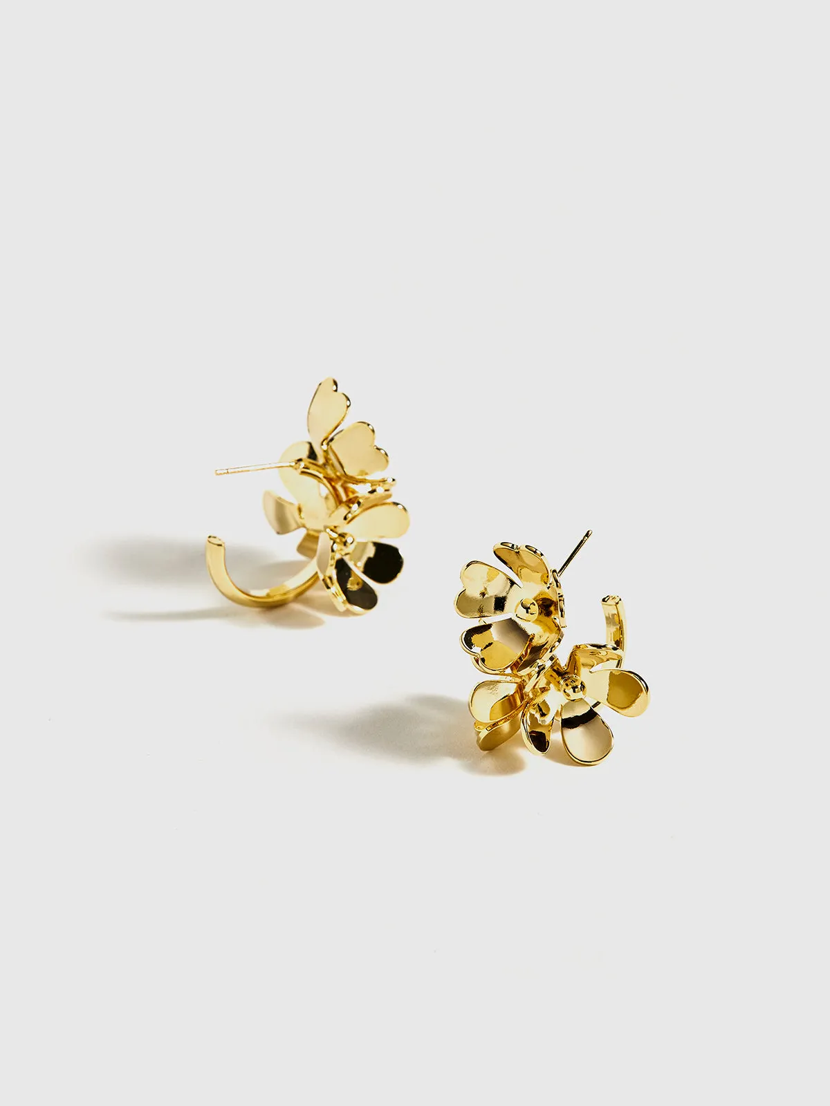 Retro Metal Flower Stud Earrings sold by COMMENSE product image thumbnail 4