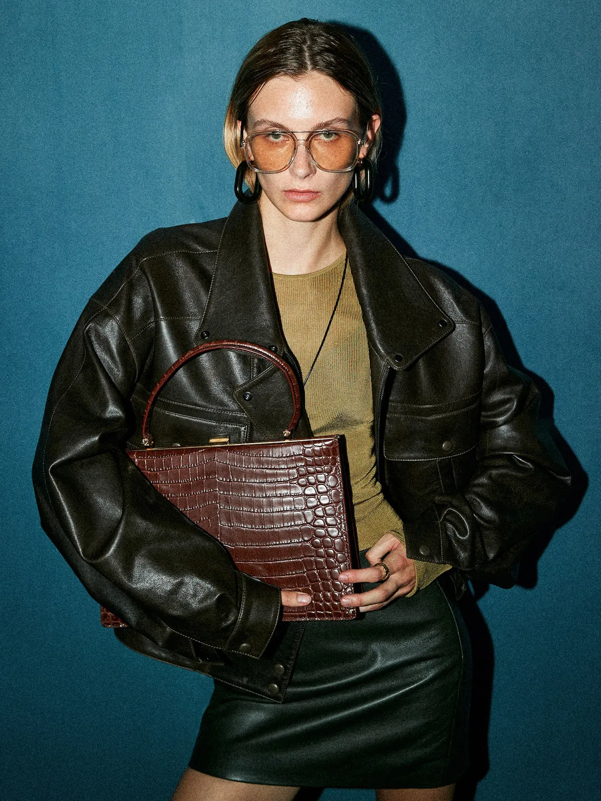 Versatile Shift PU Leather Jacket sold by COMMENSE product image thumbnail 5