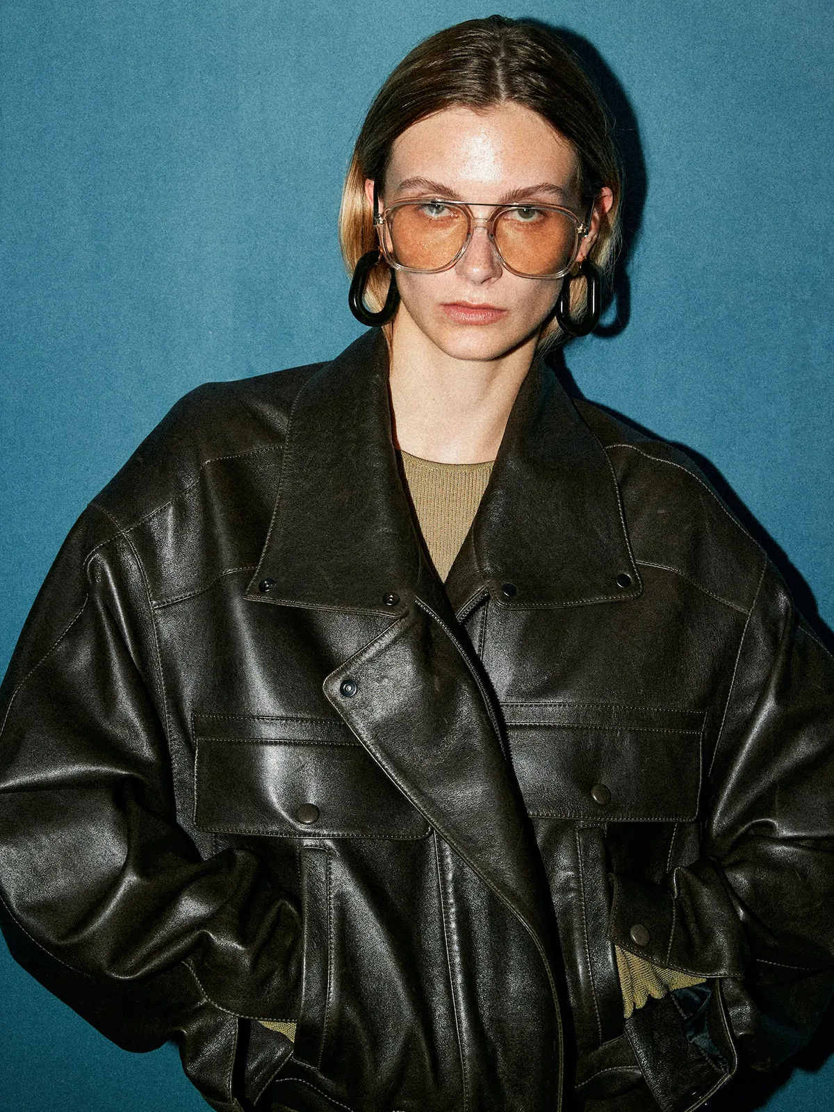 Versatile Shift PU Leather Jacket sold by COMMENSE product image thumbnail 2