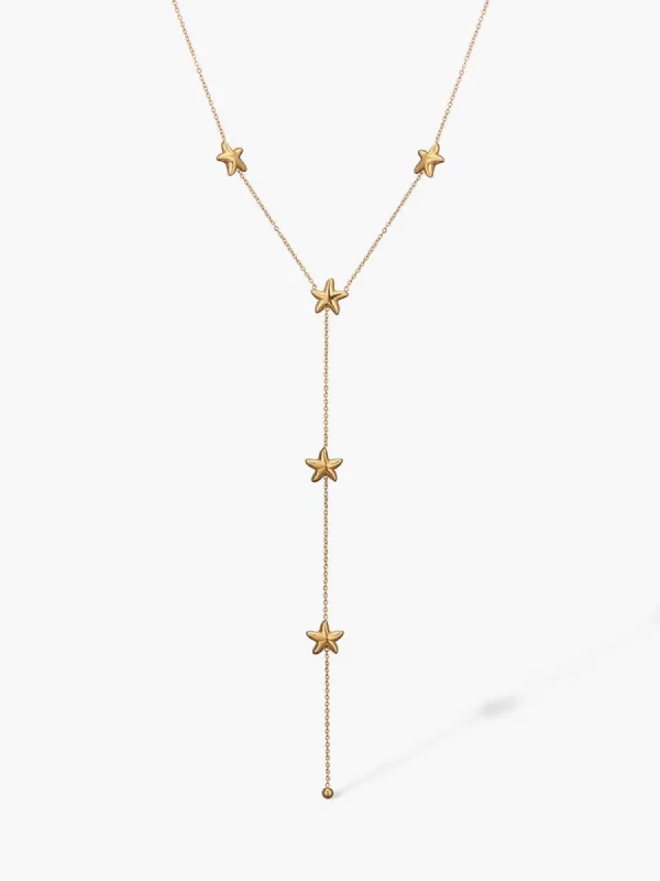 Golden Star Tassel Necklace sold by COMMENSE