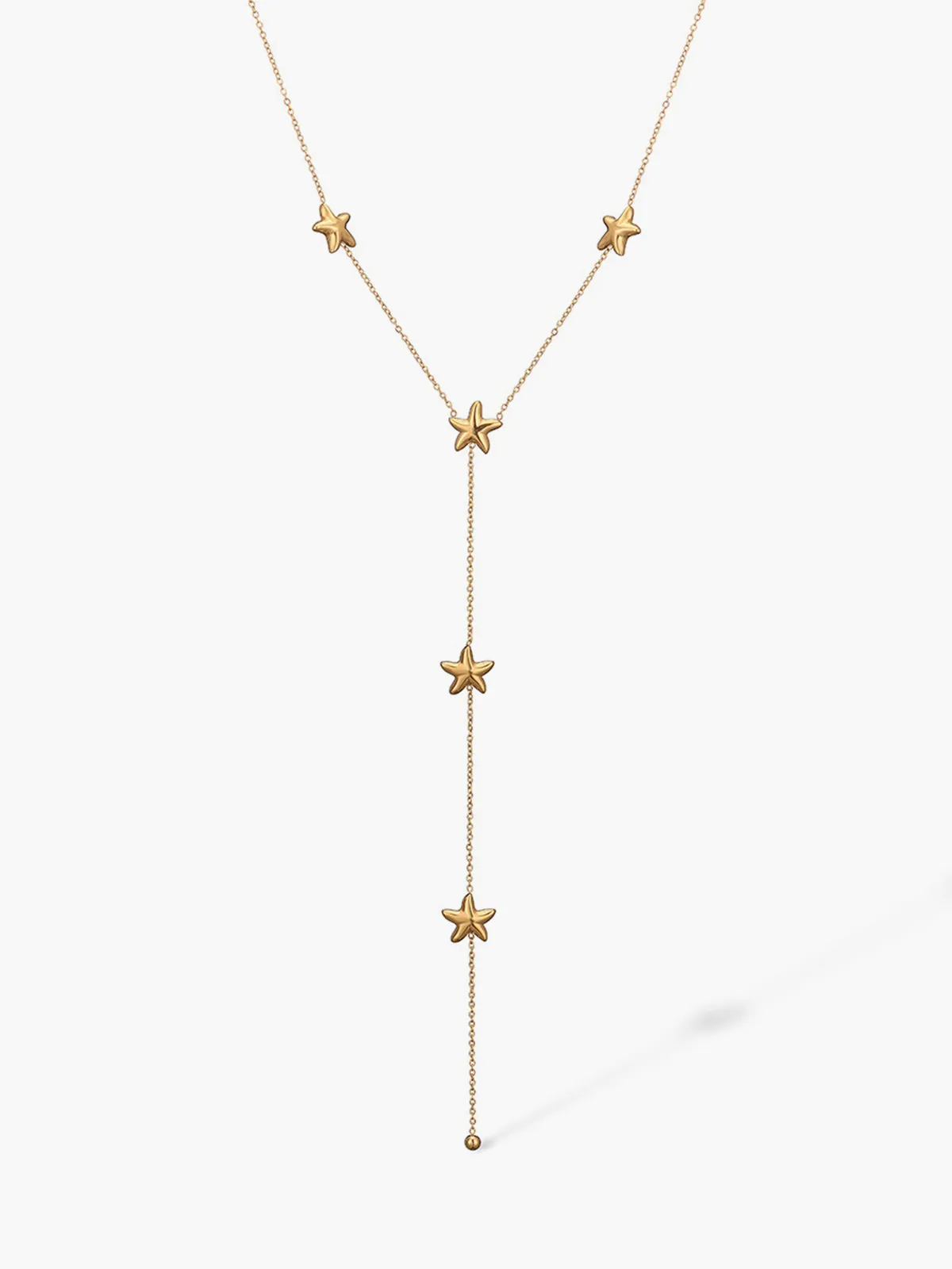 Golden Star Tassel Necklace sold by COMMENSE
