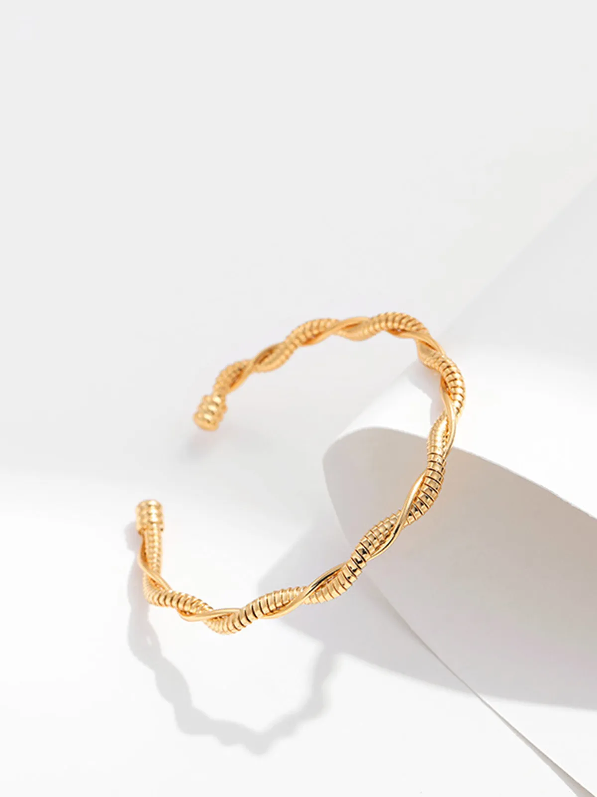 Minimalist Twist Open Bracelet sold by COMMENSE product image thumbnail 2