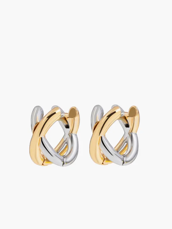 Two-Tone Criss Cross Ear Cuff sold by COMMENSE
