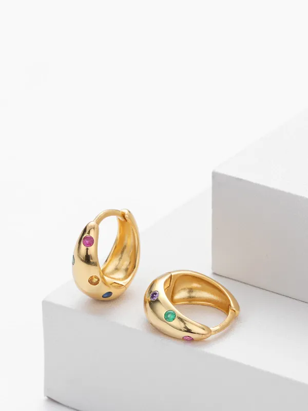 Chunky Hoop Earrings sold by COMMENSE