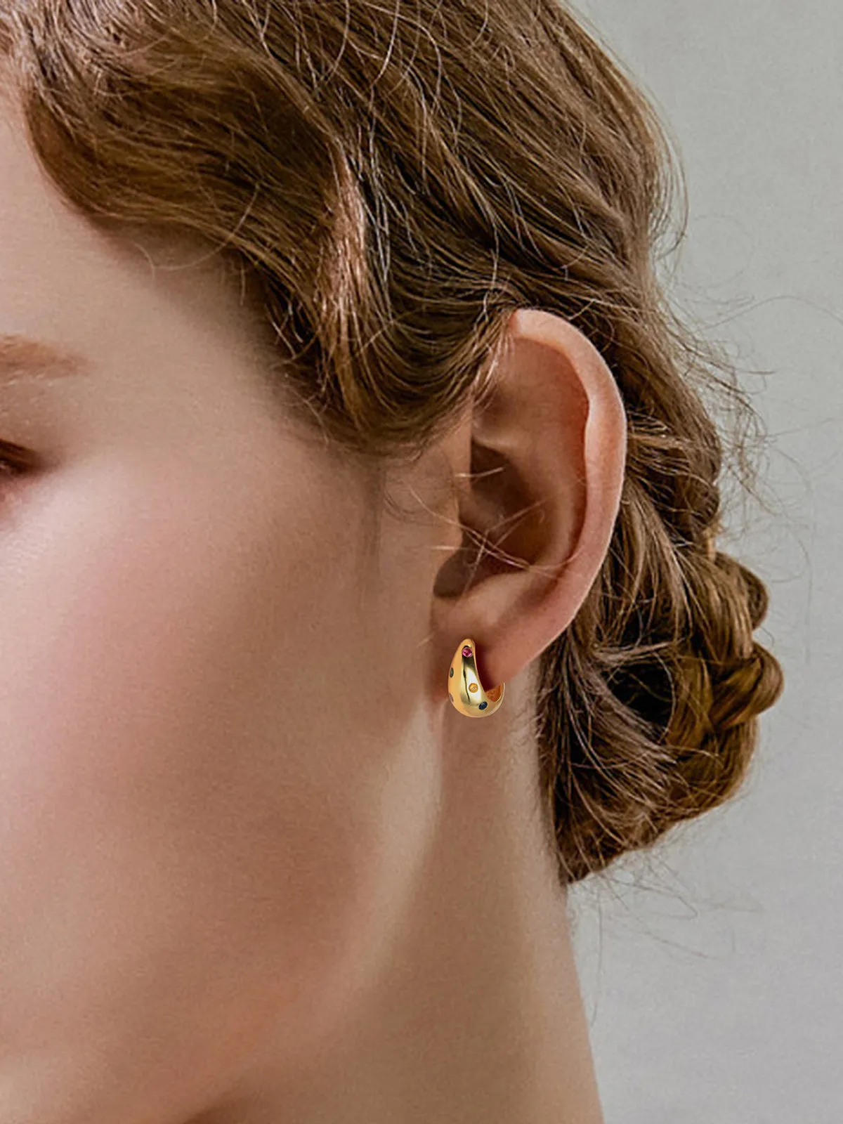 Chunky Hoop Earrings sold by COMMENSE product image thumbnail 2