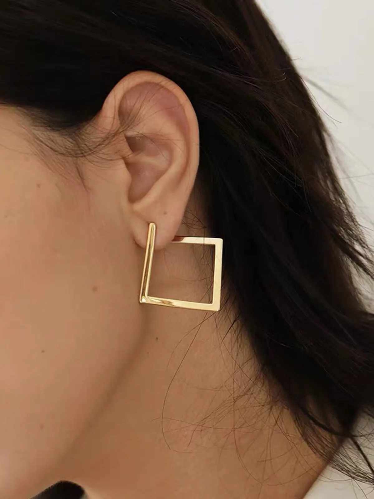 Minimalist Square Drop Earrings sold by COMMENSE product image thumbnail 3