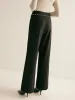 Metal-Decor Zipper Straight Pants sold by COMMENSE