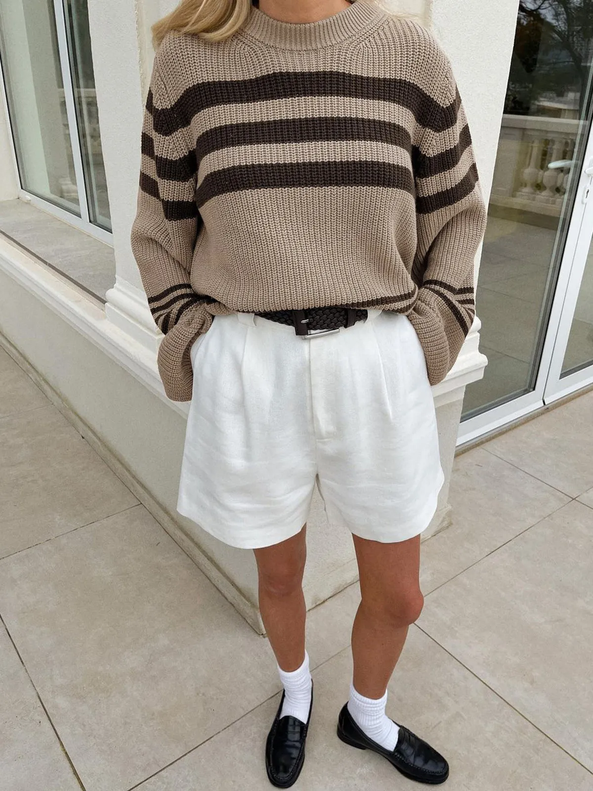 Stay Lifted Stripe Sweater sold by COMMENSE product image thumbnail 3