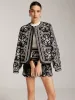 Boheme Printed Wrap Winter Coat sold by COMMENSE