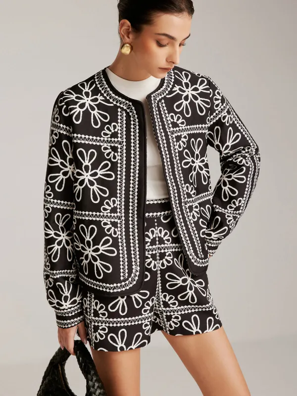 Boheme Printed Wrap Winter Coat sold by COMMENSE
