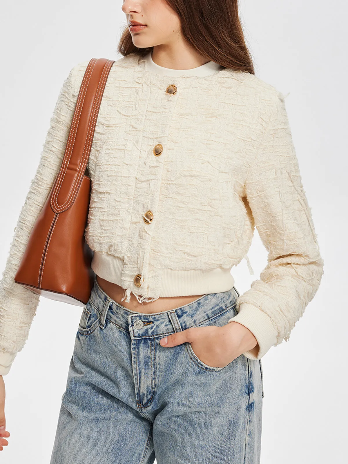 Elegant Breasted Crop Blazer sold by COMMENSE product image thumbnail 4