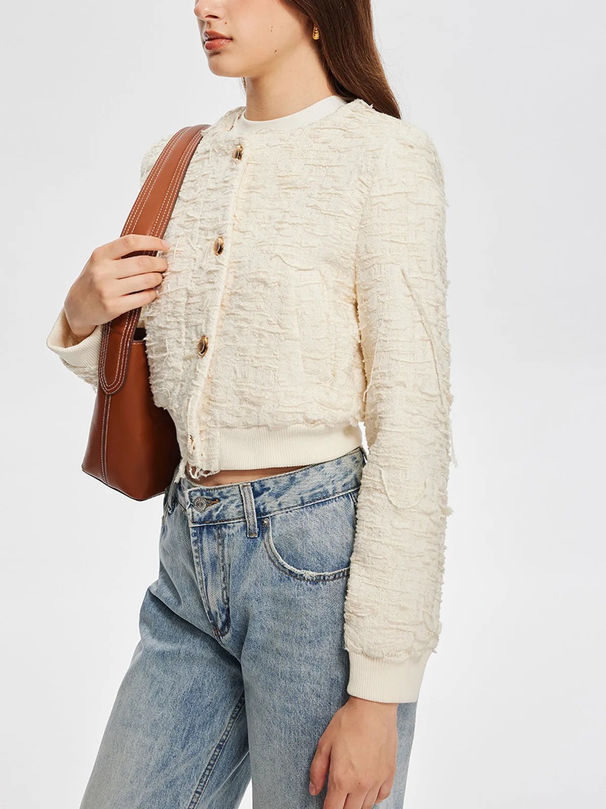 Elegant Breasted Crop Blazer sold by COMMENSE product image thumbnail 3