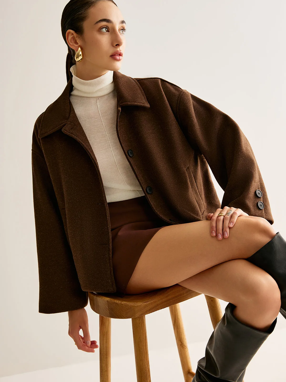 Minimalist Leisure Button Jacket sold by COMMENSE product image thumbnail 3