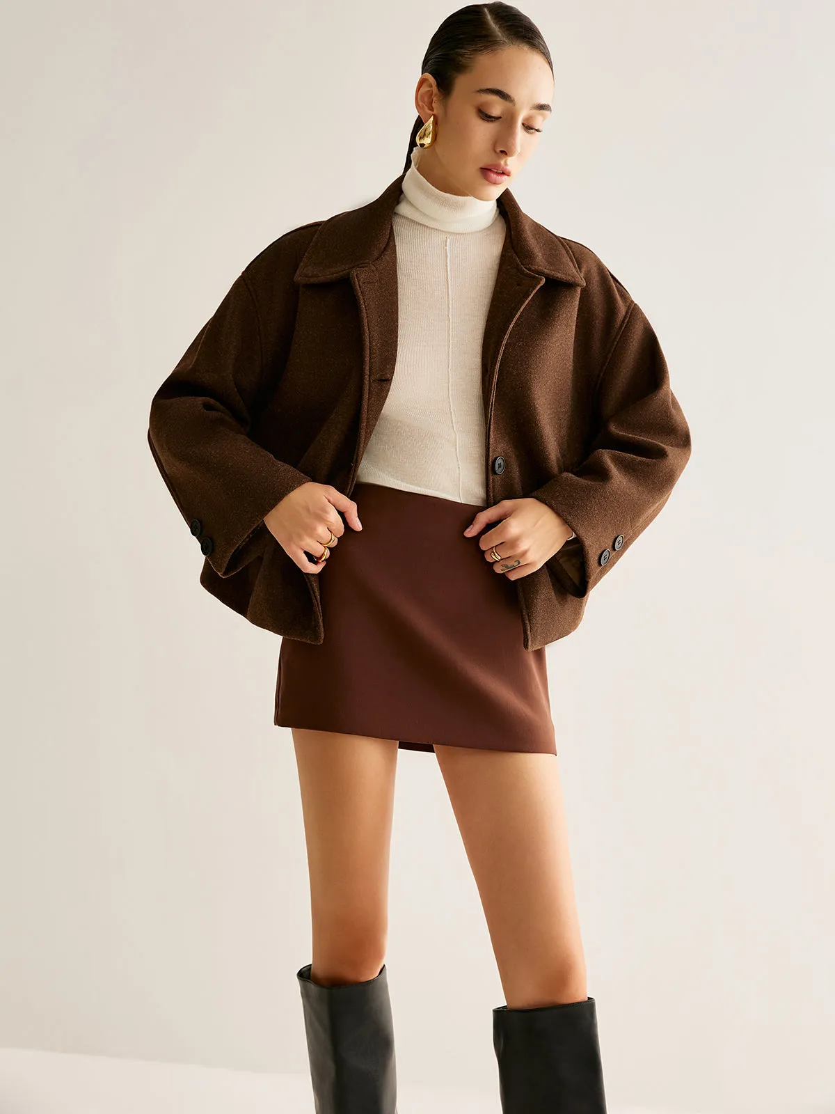 Minimalist Leisure Button Jacket sold by COMMENSE