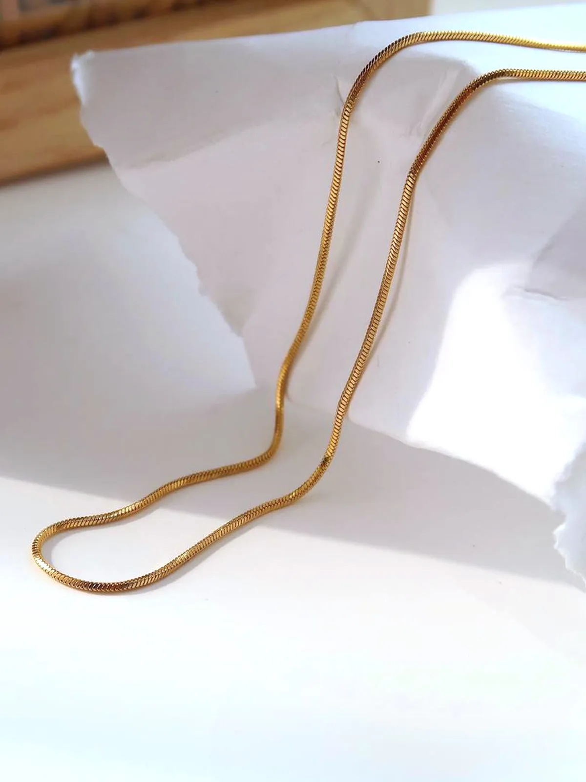 Snake Chain Layered Necklace sold by COMMENSE product image thumbnail 4