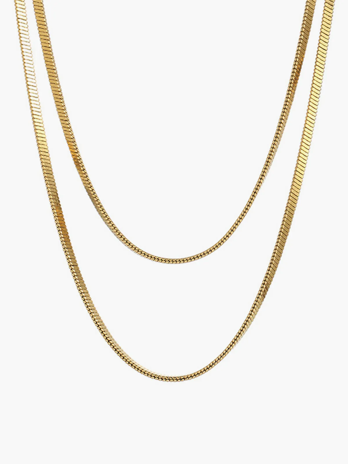 Snake Chain Layered Necklace sold by COMMENSE product image thumbnail 2