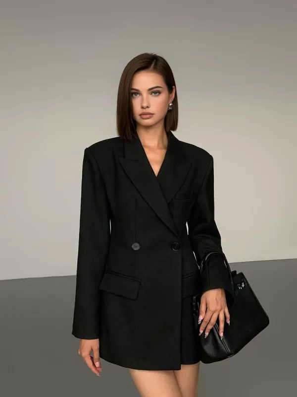 Essential Slim Button Blazer sold by COMMENSE