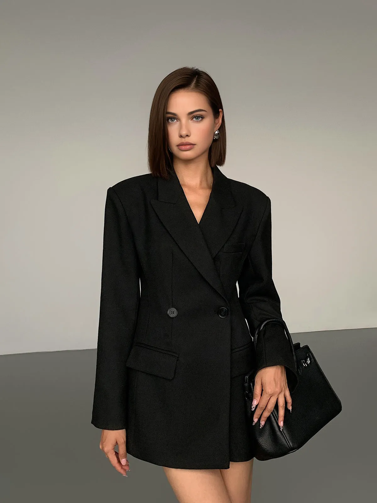 Essential Slim Button Blazer sold by COMMENSE