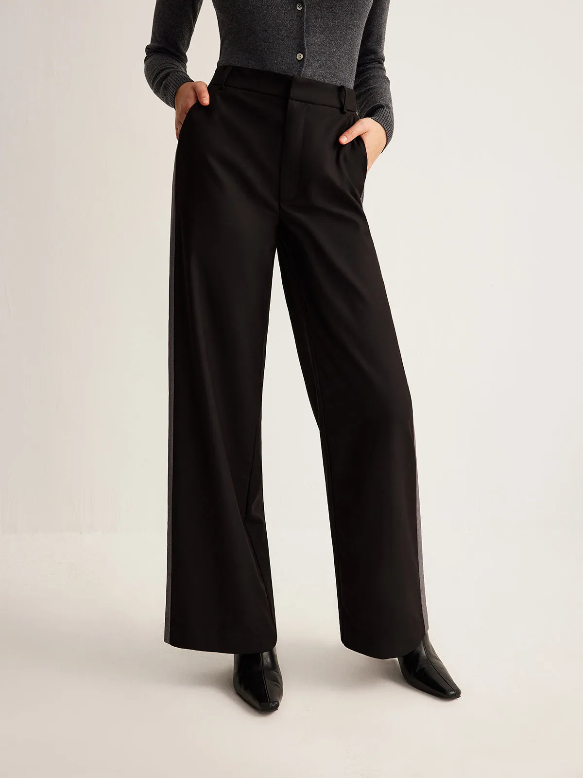 Contrast Side Striped Athleisure Pants sold by COMMENSE product image thumbnail 2