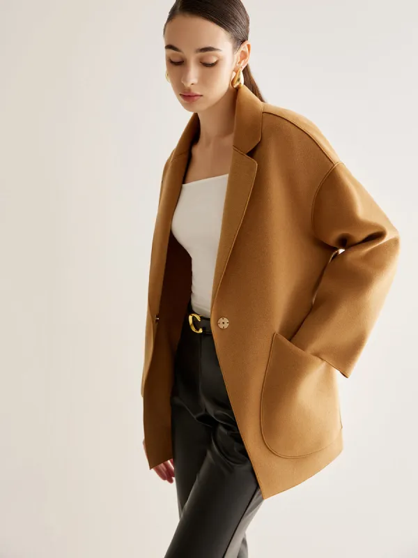 Essential Lapel Shift Jacket sold by COMMENSE