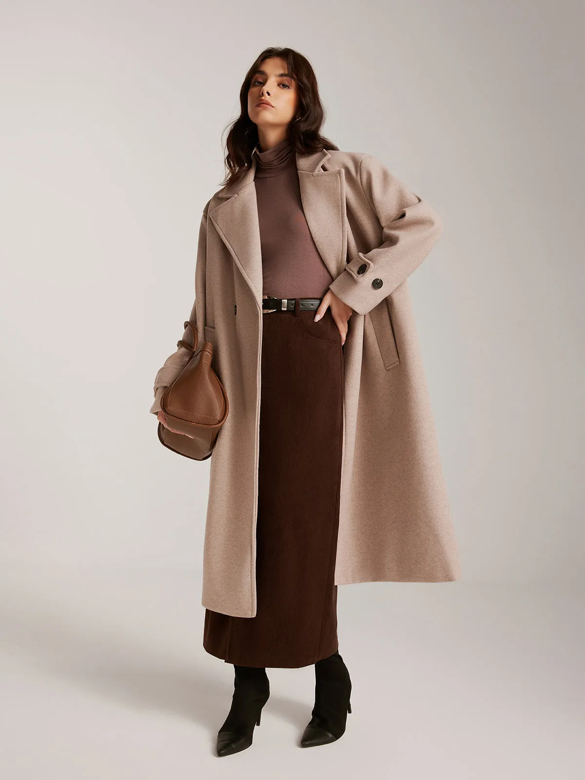 Plain Button Tweed Warm Coat sold by COMMENSE product image thumbnail 3