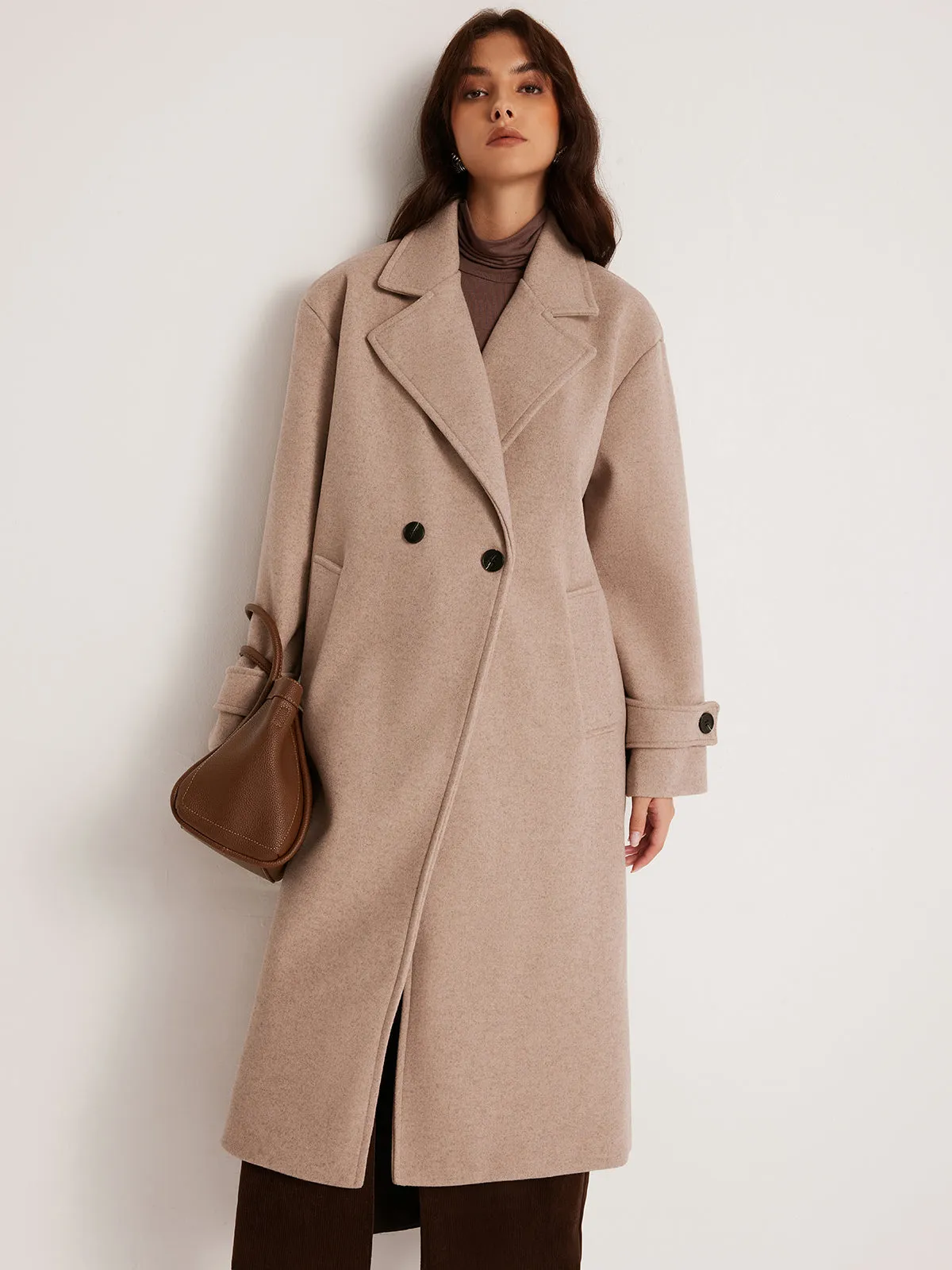 Plain Button Tweed Warm Coat sold by COMMENSE product image thumbnail 4