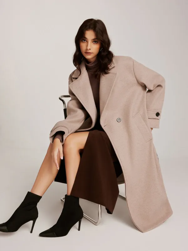 Plain Button Tweed Warm Coat sold by COMMENSE