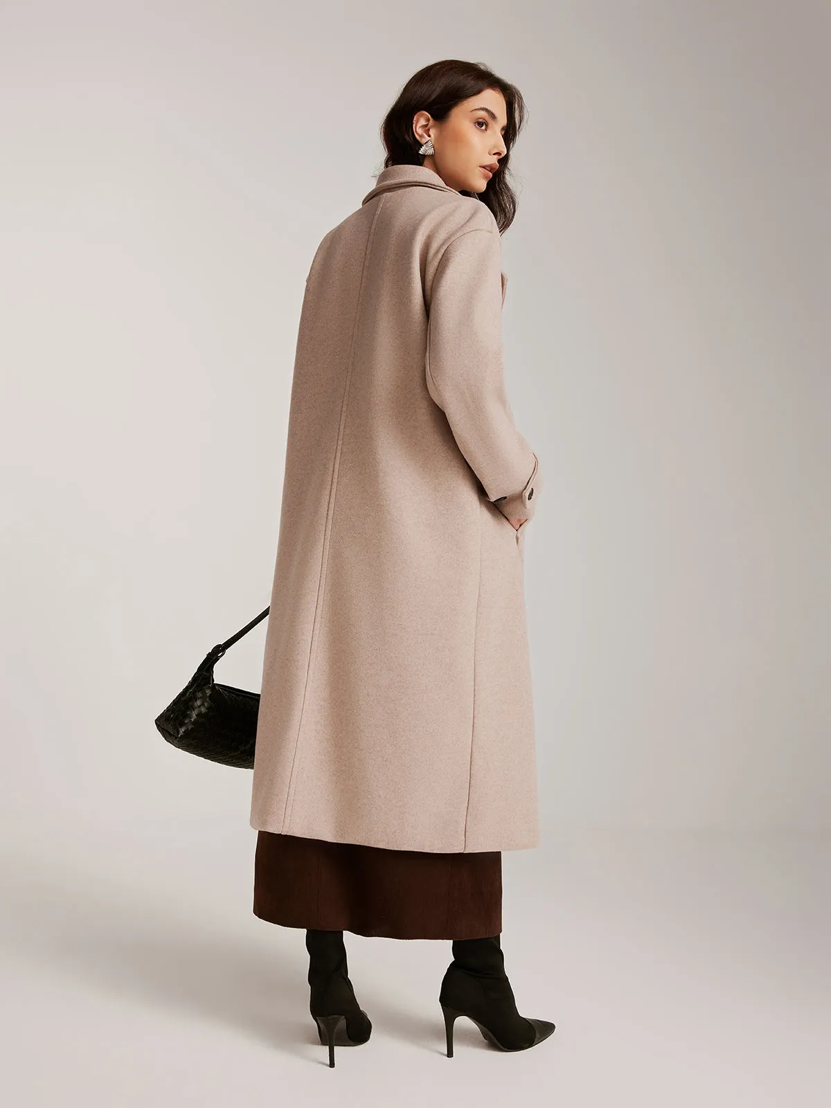 Plain Button Tweed Warm Coat sold by COMMENSE product image thumbnail 5