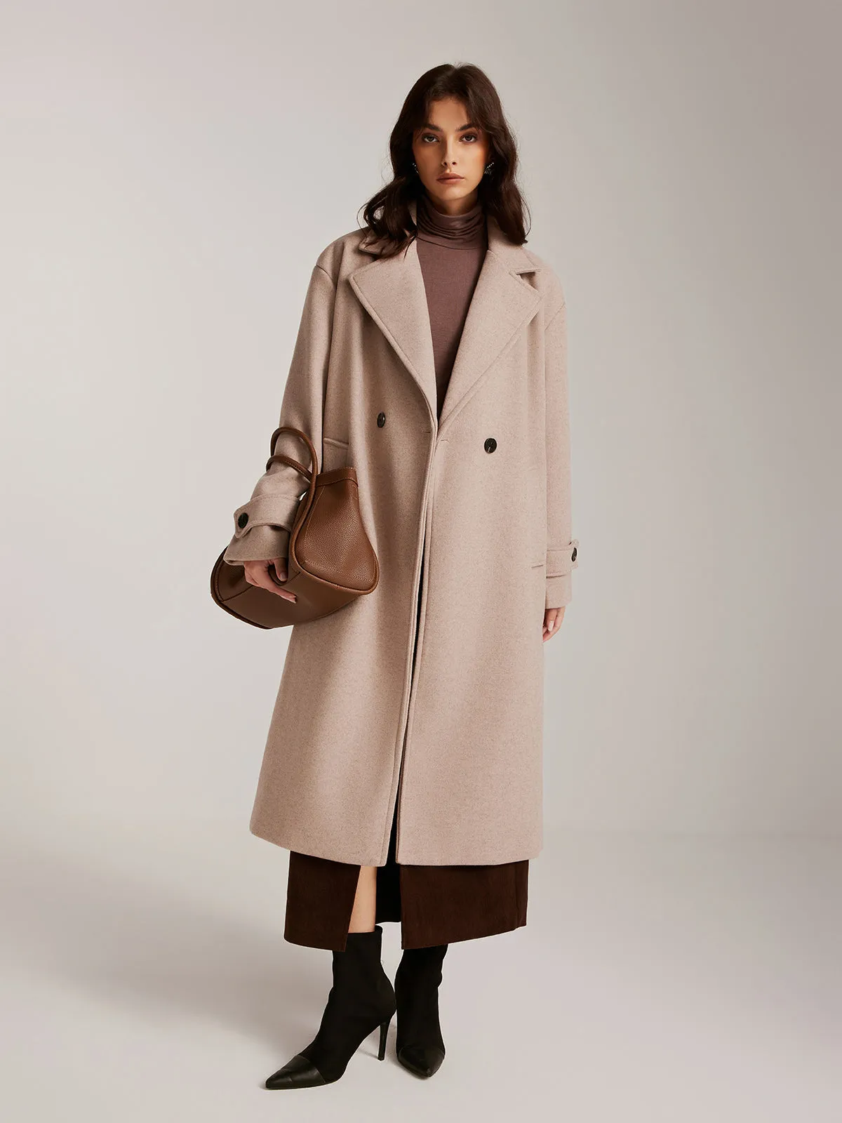 Plain Button Tweed Warm Coat sold by COMMENSE product image thumbnail 2