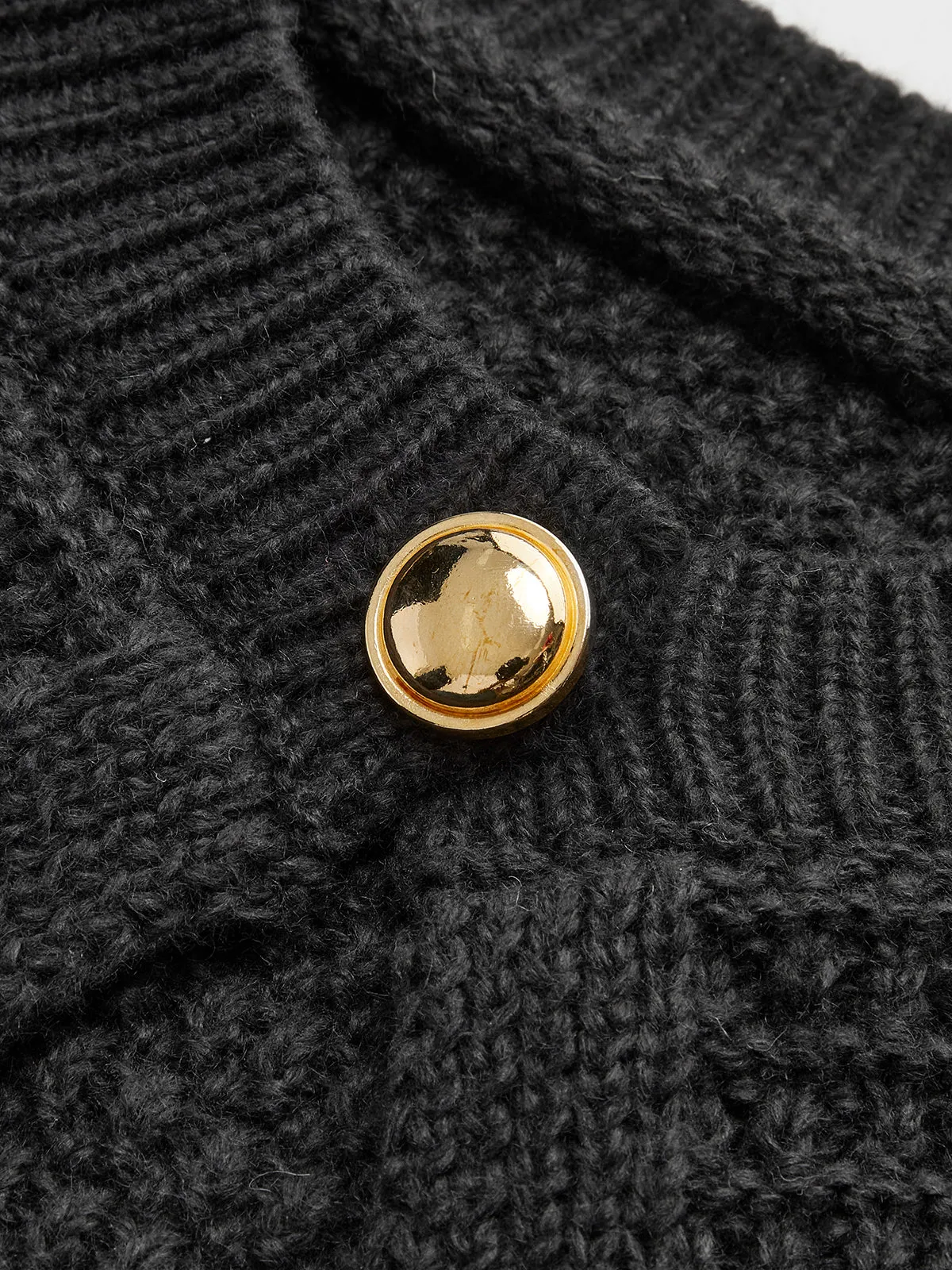Metal-Button Slit Cardigan sold by COMMENSE product image thumbnail 2