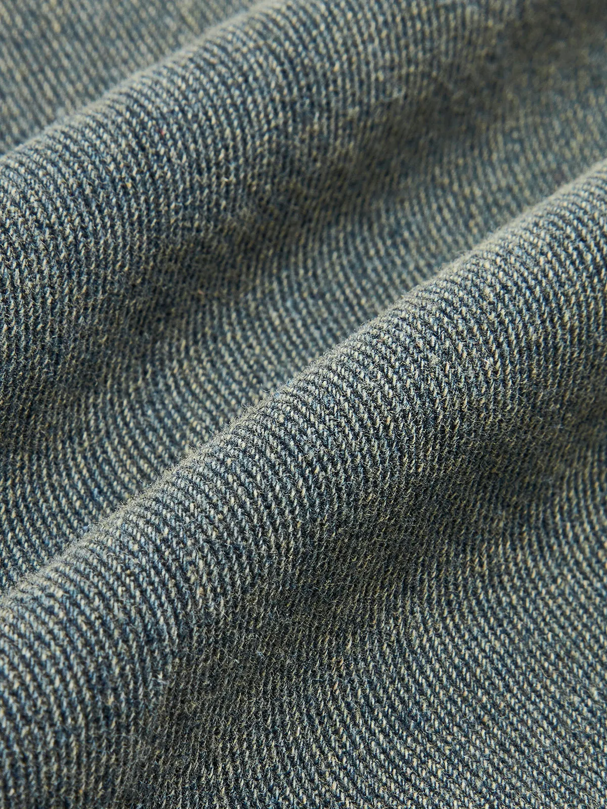 Vintage Contrast Trim Lapel Denim Jacket sold by COMMENSE product image thumbnail 5