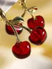 Cherry Stud Drop Earrings sold by COMMENSE