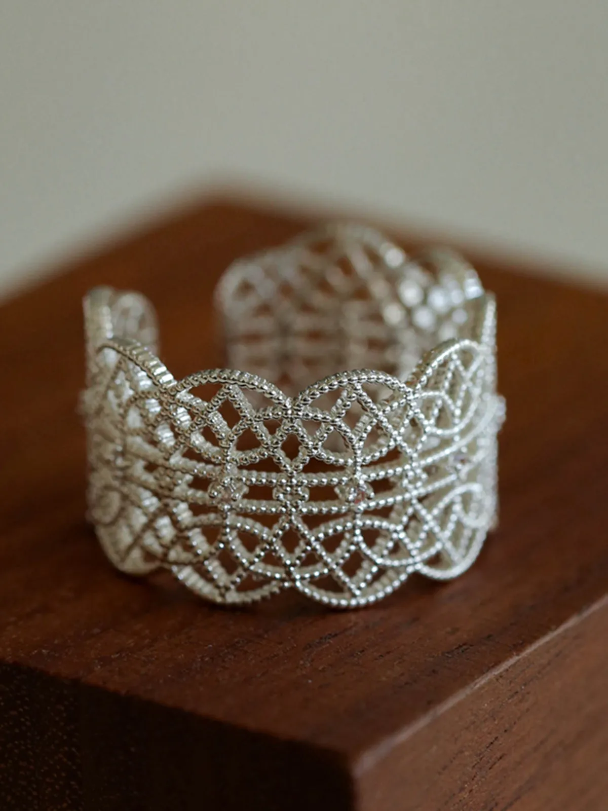 Tunnel Metal Lace Open Ring sold by COMMENSE product image thumbnail 2