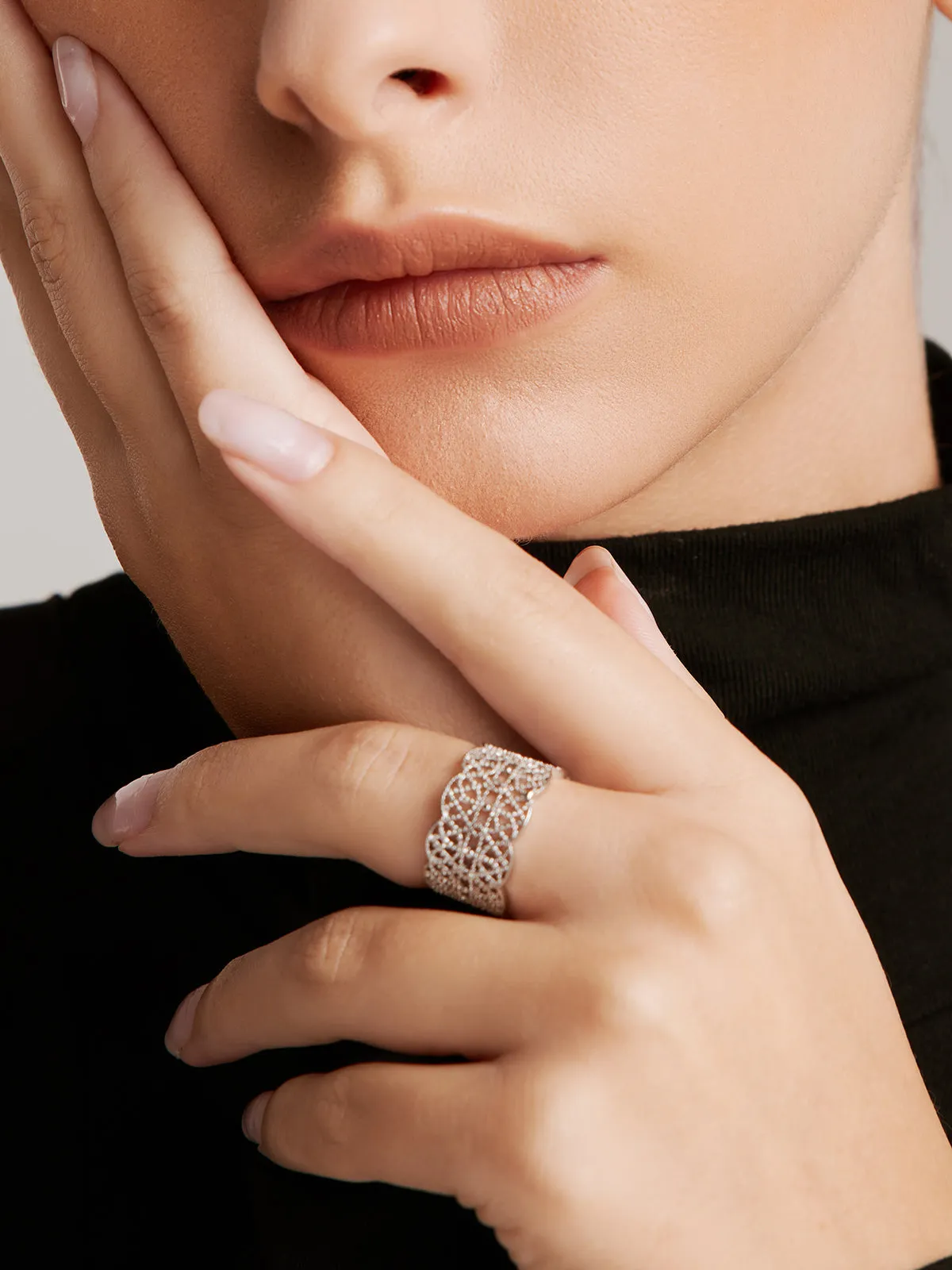 Tunnel Metal Lace Open Ring sold by COMMENSE product image thumbnail 3