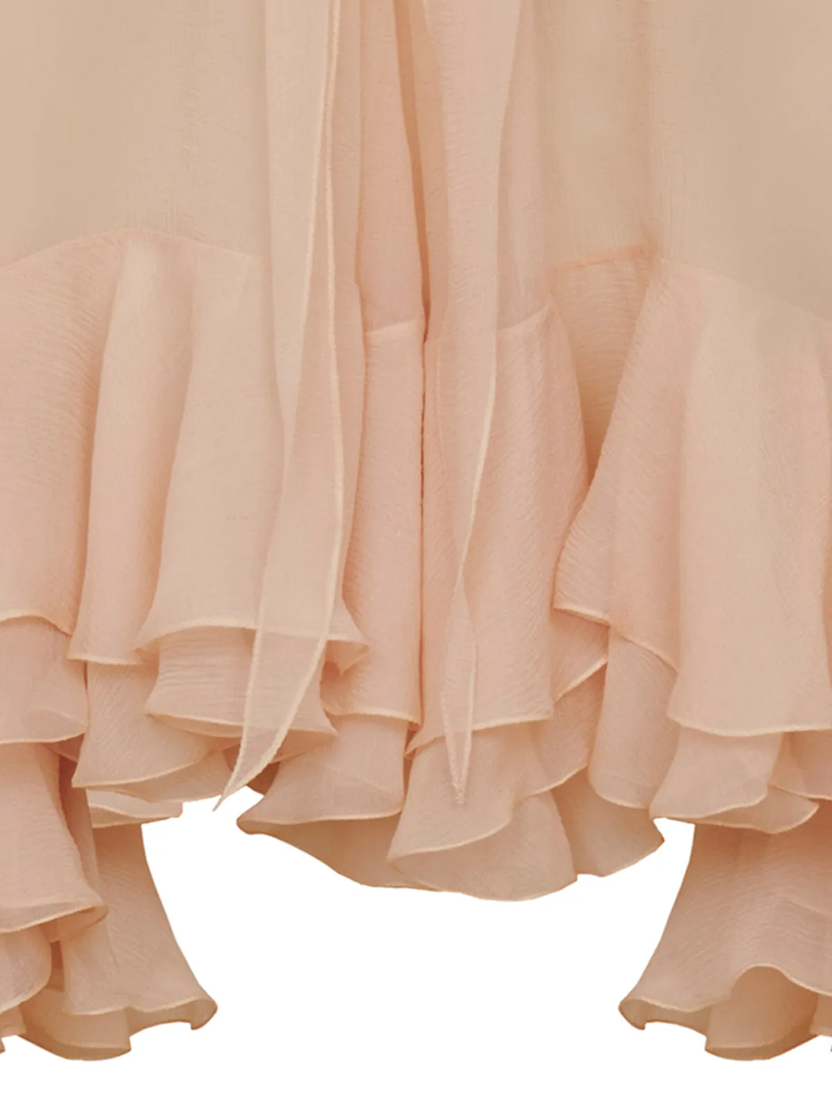 Turtleneck Ruffle Chiffon Shirt sold by COMMENSE product image thumbnail 3
