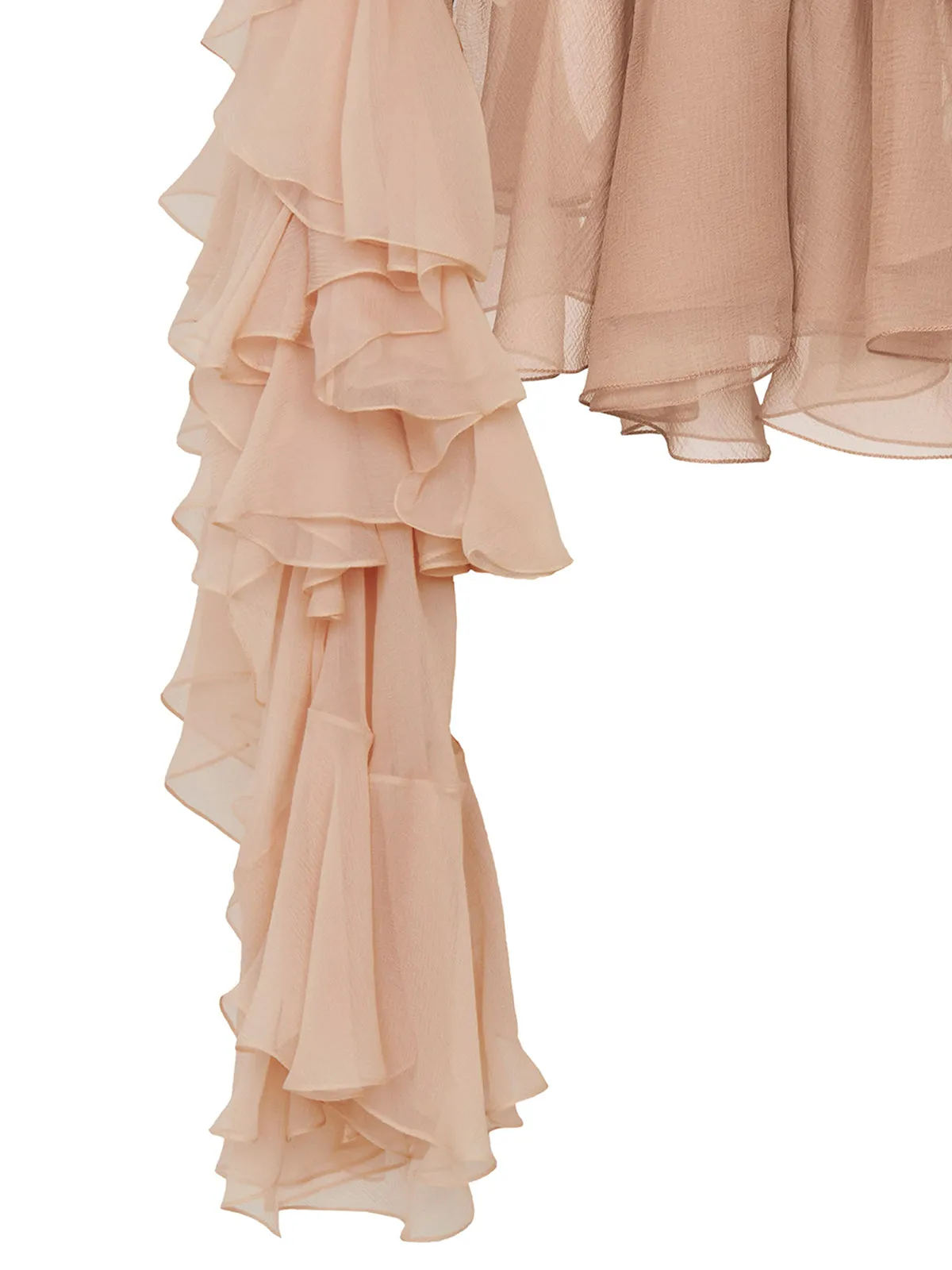Turtleneck Ruffle Chiffon Shirt sold by COMMENSE product image thumbnail 2