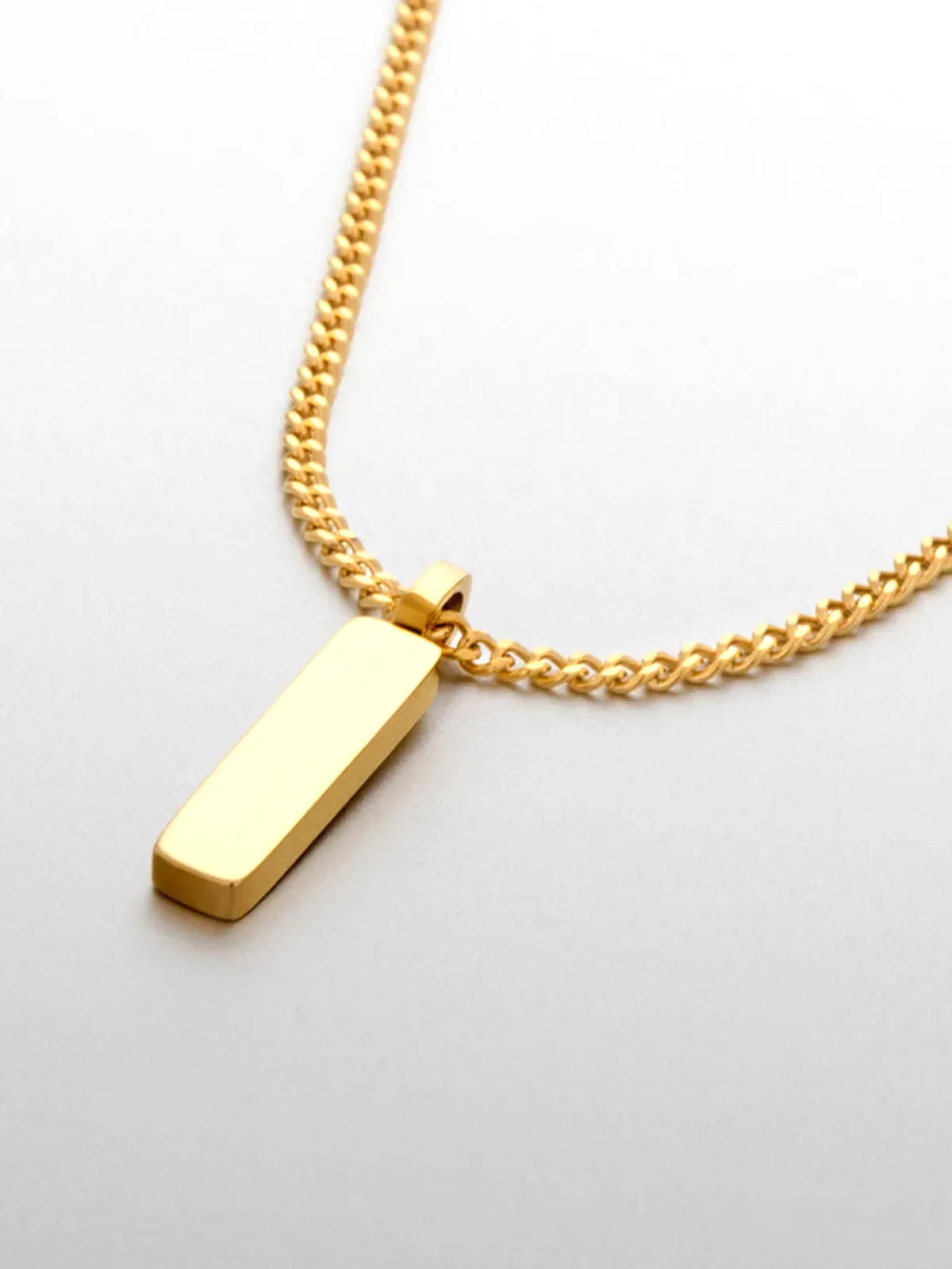 Golden Strip Pendant Necklace sold by COMMENSE product image thumbnail 2