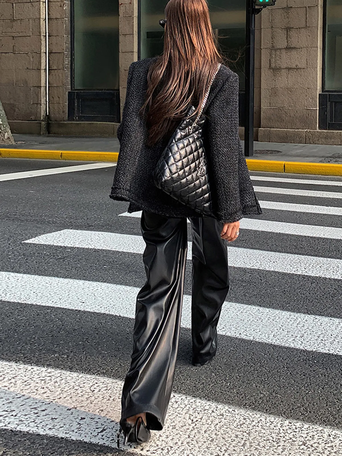 Wool-Blend Versatile Tweed Jacket sold by COMMENSE product image thumbnail 5