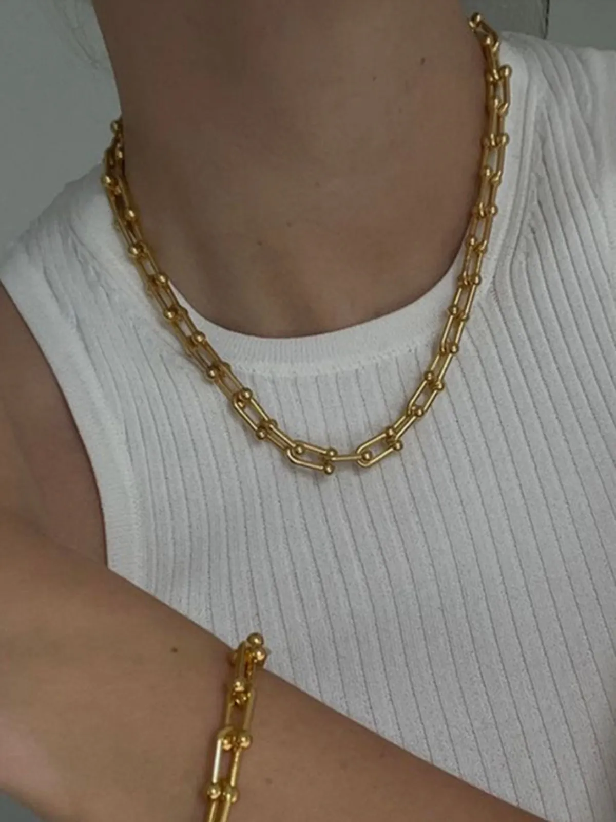 Horseshoe Buckle Bamboo Clavicle Choker sold by COMMENSE product image thumbnail 5